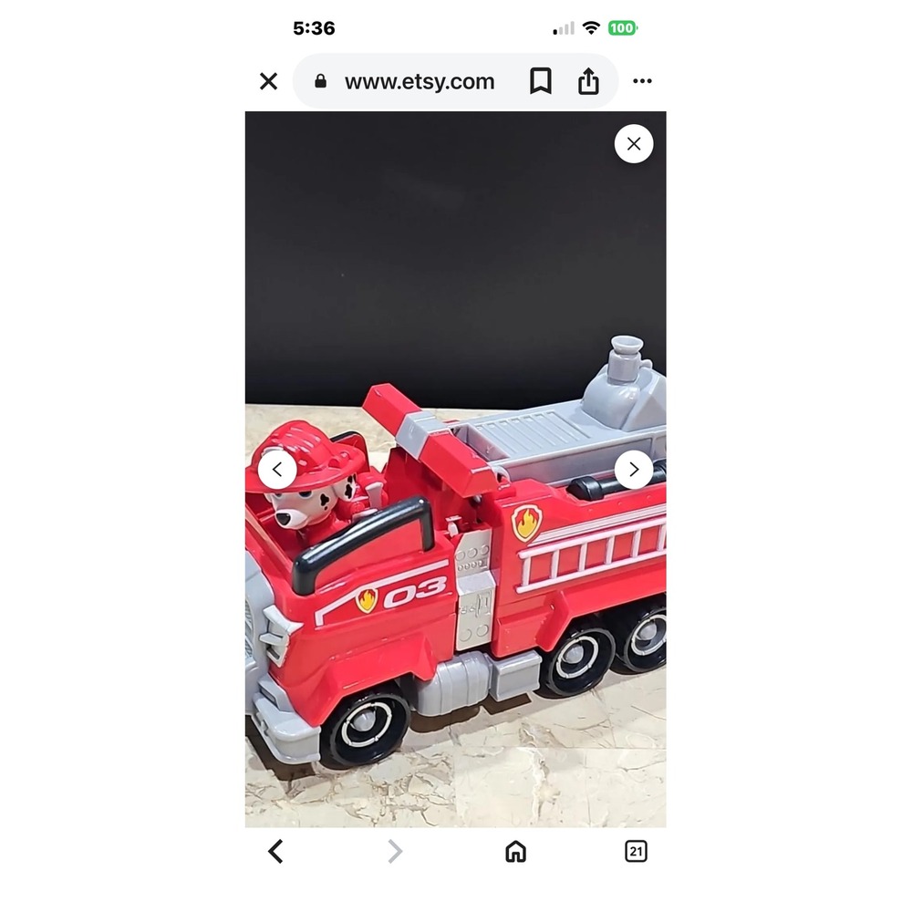 Paw Patrol Marshall Fire Truck Vehicle and Figure Playset Kids Toy‎